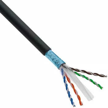 Cavo patch InLine, U/UTP, Cat.6A, senza alogeni, rame AWG23, nero 40 m