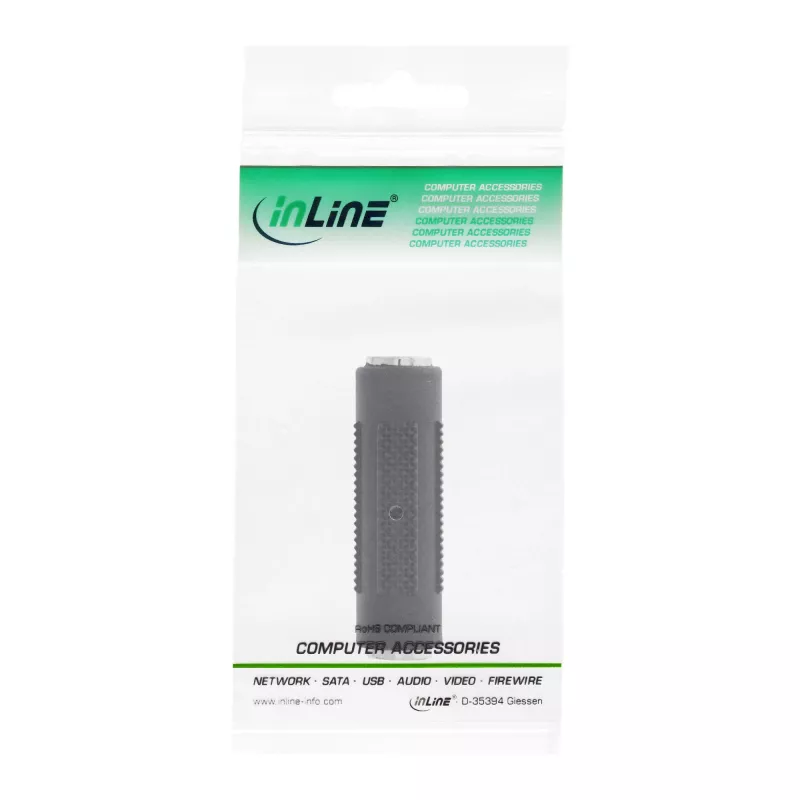 Adattatore audio connettore femmina/femmina 3,5 mm stereo InLine 99306