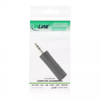 Adattatore audio InLine connettore maschio 3,5 mm / connettore femmina jack 6,3 mm stereo