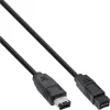 Cavo FireWire 400 a 800 InLine 36905 5m connettore/connettore nero