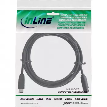 Cavo FireWire 400 a 800 InLine 36905 5m connettore/connettore nero