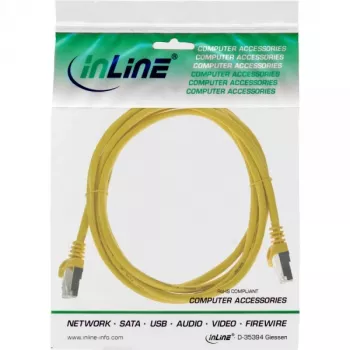 Cavo patch InLine SF/UTP Cat.5e giallo 0,25 m