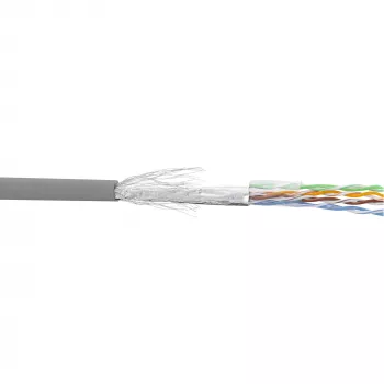 Cavo patch InLine SF/UTP Cat.5e AWG26 CCA PVC grigio 100 m