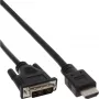 Cavo HDMI-DVI InLine connettore HDMI / connettore DVI 18+1 nero 5 m