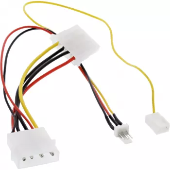 Cavo adattatore ventola InLine 12V / 7V con segnale di velocità InLine 33007T