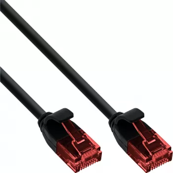 Cavo patch slim InLine, U/UTP, Cat.6, nero, 1,5 m