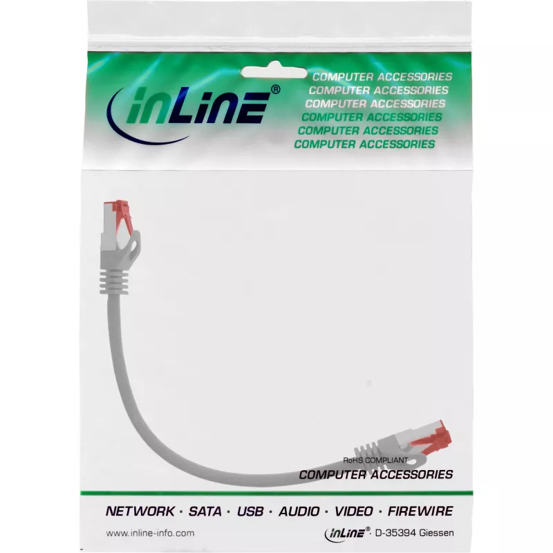 Cavo patch InLine S/FTP PiMF Cat.6 250MHz PVC rame grigio 0,3 m
