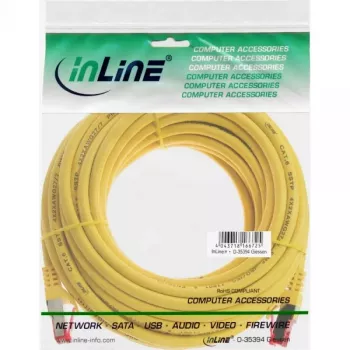 Cavo patch InLine S/FTP PiMF Cat.6 250MHz PVC rame giallo 15 m