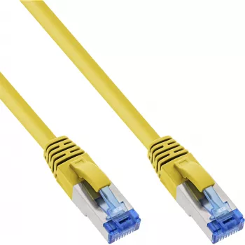 Cavo patch InLine S/FTP PiMF Cat.6A senza alogeni 500MHz giallo 15 m
