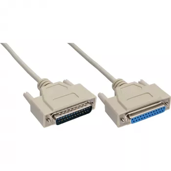 Cavo seriale InLine stampato DB25 maschio / femmina diretto grigio 5 m