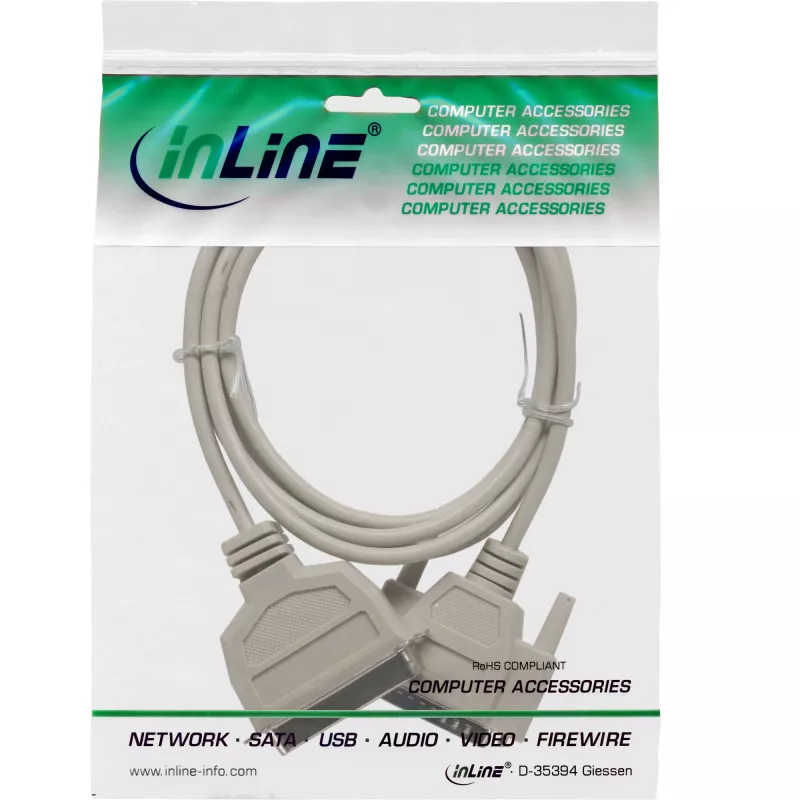 Cavo per stampante InLine bidirezionale 25 poli D-Sub su 36 poli Centronics 5 m