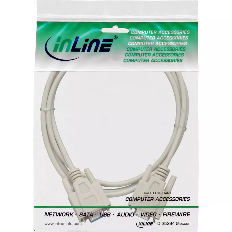 Cavo seriale InLine DB9 femmina / femmina diretto 3 m