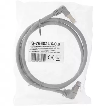 Cavo di rete InLine® S-76602U-1.1 connettore angolare Cat.6 1,1 m grigio