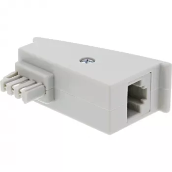 Adattatore InLine TAE-F DSL, TAE-F maschio / RJ45 femmina, 8P2C per Fritzbox, grigio
