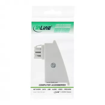 Adattatore InLine TAE-F DSL, TAE-F maschio / RJ45 femmina, 8P2C per Fritzbox, grigio