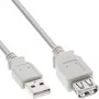 Cavo di prolunga InLine USB 2.0 Type-A maschio / femmina, beige, 0,5m