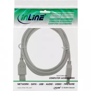 Cavo di prolunga InLine USB 2.0 Type-A maschio / femmina, beige, 0,5m