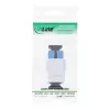 Adattatore in fibra ottica keystone snap-in InLine SC–SC simplex SM con bussola in ceramica, piatto, bianco