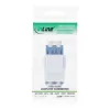 Adattatore keystone snap-in FO InLine bianco, duplex LC/LC, SM, bussola in ceramica, blu