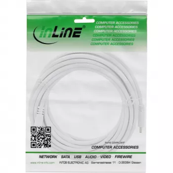 Cavo di prolunga DC InLine, connettore DC maschio/femmina 3,5x1,35mm, AWG 18, bianco 5m