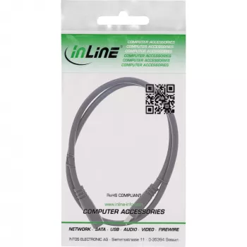 InLine cavo di prolunga DC, connettore maschio/femmina DC 3,5x1,35mm, AWG 18, nero 0,5m