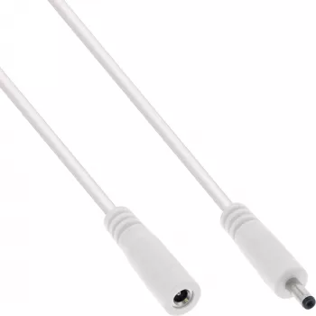 InLine cavo di prolunga DC, connettore maschio/femmina DC 3,5x1,35mm, AWG 18, bianco 3m
