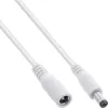 InLine cavo di prolunga DC, connettore maschio/femmina DC 5,5x2,1mm, AWG 18, bianco 5m