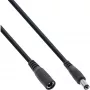 InLine cavo di prolunga DC, connettore maschio/femmina DC 5,5x2,1mm, AWG 18, nero 2m
