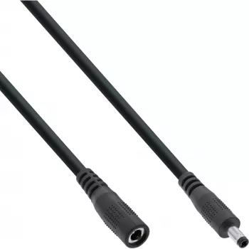 InLine cavo di prolunga DC, connettore maschio/femmina DC 4,0x1,7mm, AWG 18, nero 1m