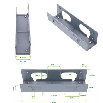 Supporti per guide di montaggio InLine per dischi rigidi da 3,5 pollici 59959