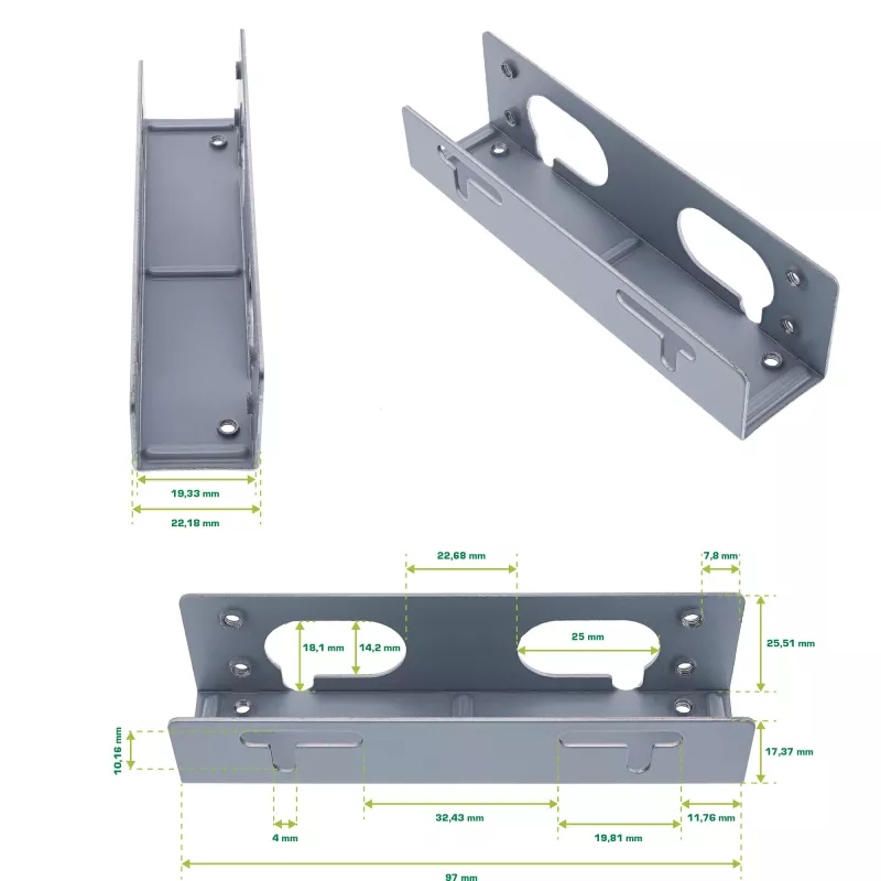 Supporti per guide di montaggio InLine per dischi rigidi da 3,5 pollici 59959