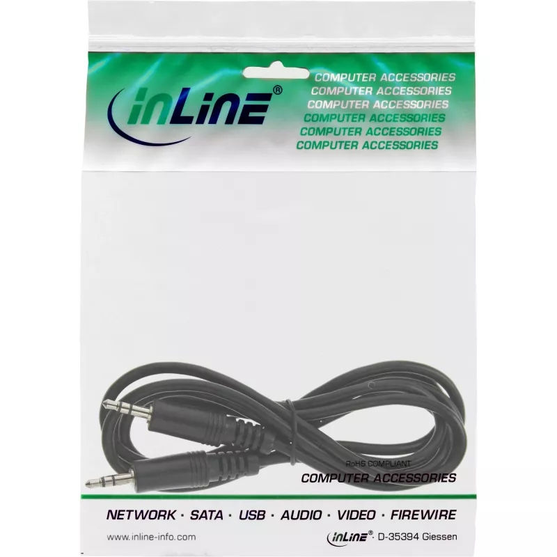 Cavo audio InLine 3,5 mm stereo maschio / maschio 2 m