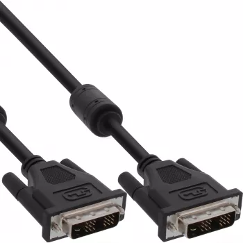 Cavo DVI-D InLine 18+1 connettore maschio / connettore maschio Single Link 2 nuclei in ferrite 3 m