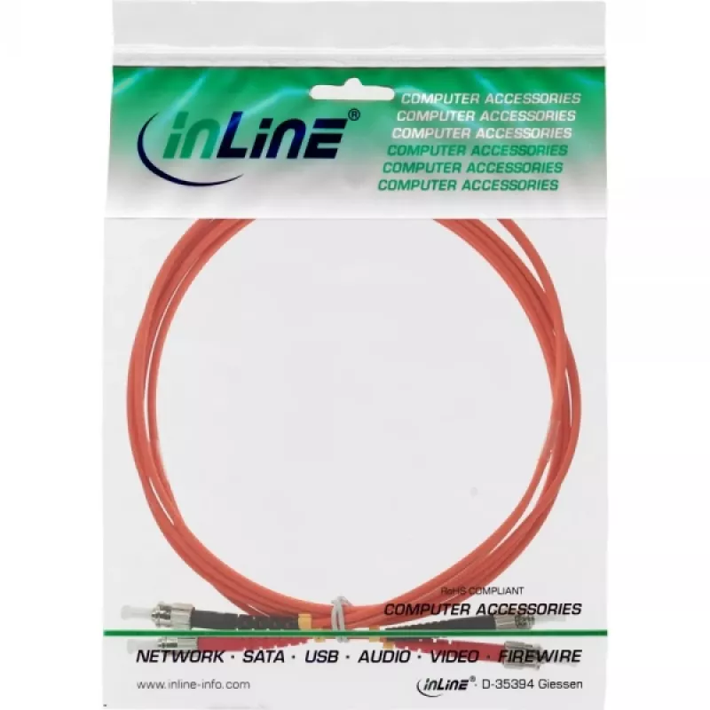 Cavo in fibra ottica duplex InLine ST/ST 50/125µm OM2 3m