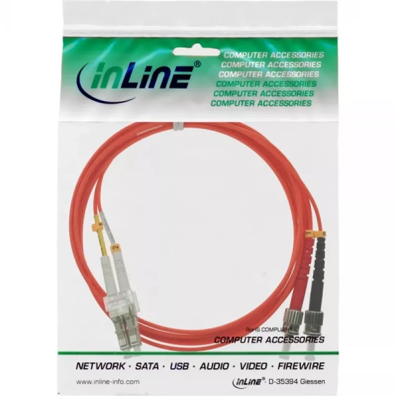 Cavo in fibra ottica duplex InLine LC/ST 50/125µm OM2 2m