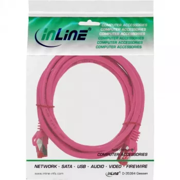Cavo patch InLine S/FTP PiMF Cat.6 250MHz PVC rame rosa 5m