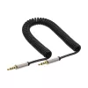 Cavo audio a spirale sottile InLine 3,5 mm connettore maschio / connettore maschio 4 poli stereo 1 m