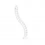 Passacavi, InLine 59997C canale verticale flessibile per scrivania, 2 scomparti, 0,80 m, bianco