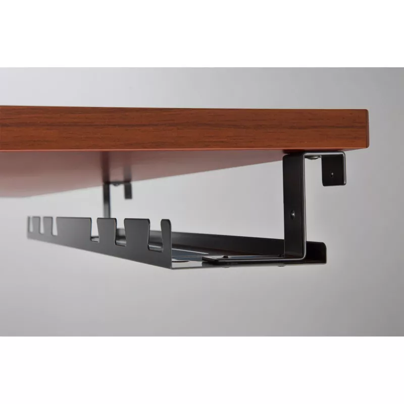 Canalina portacavi per montaggio sotto scrivania InLine 131×590×74 mm, nero