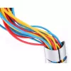 Passacavi flessibile InLine, verticale per scrivanie, 2 scomparti, 0,80 m argento