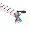 Passacavi per scrivanie regolabili in altezza InLine 4 scomparti, bianco, lunghezza 1,28 m