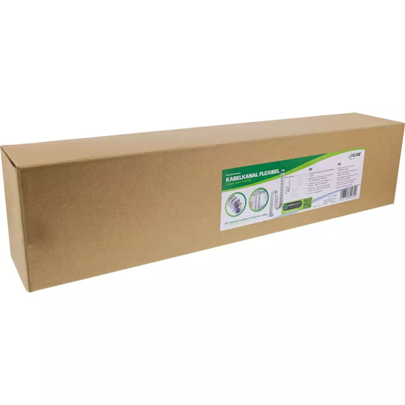Passacavi InLine per scrivanie regolabili in altezza, 4 scomparti, grigio, 68×36×42 mm