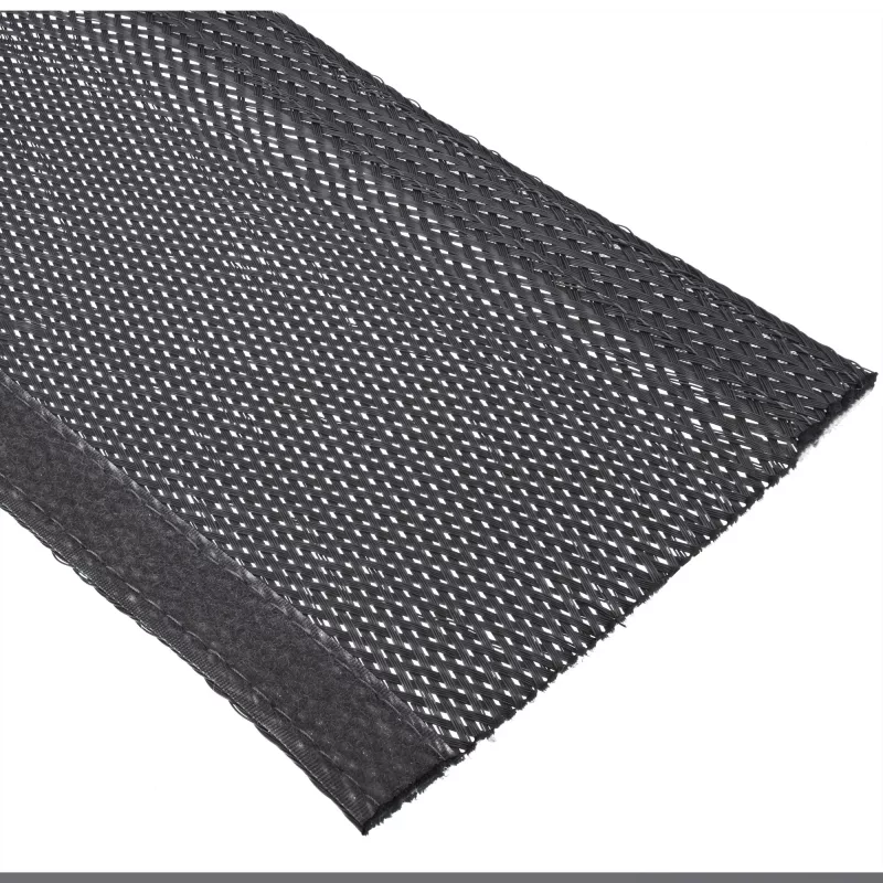 Guaina portacavi InLine in tessuto con chiusura a strappo 1 m × 25 mm, nero