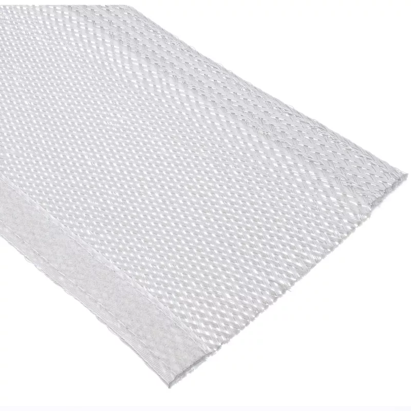InLine Guaina per cavi in tessuto con chiusura a velcro, 1 m x 40 mm, bianco