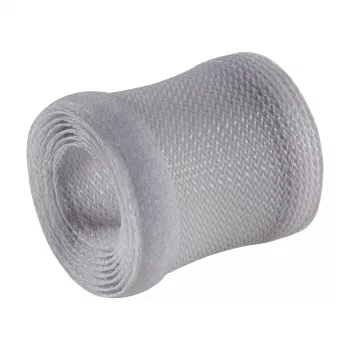 Guaina per cavi InLine 1 m × 25 mm, guaina in tessuto con chiusura a strappo, bianco