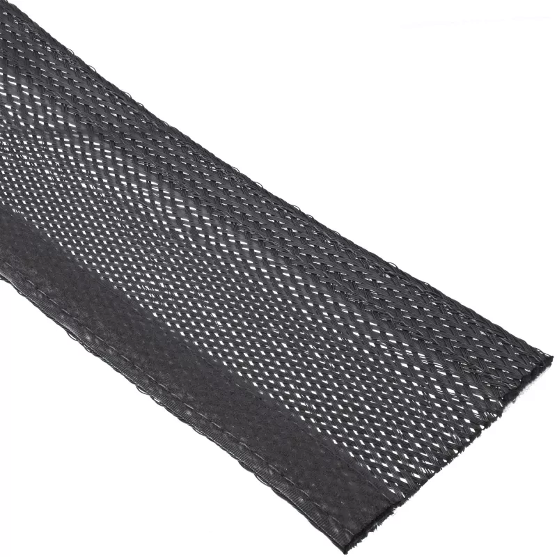 Guaina canalina per cavi InLine 59993A — guaina in tessuto con chiusura a strappo, 1 m × 25 mm, nero