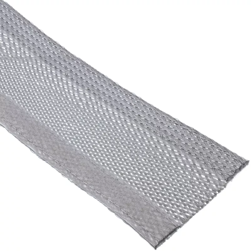 InLine canalina per cavi, guaina in tessuto con chiusura a strappo, 1 m x 25 mm grigio