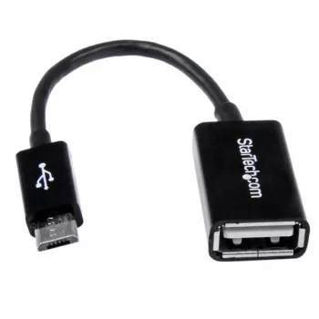 StarTech.com adattatore host Micro USB a USB OTG da 5in M/F, 0,127 m, Micro-USB B, USB A, USB 2.0, 0,48 Gbit/s, nero