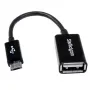 StarTech.com adattatore host Micro USB a USB OTG da 5in M/F, 0,127 m, Micro-USB B, USB A, USB 2.0, 0,48 Gbit/s, nero