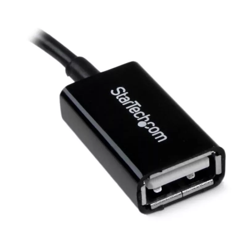 StarTech.com adattatore host Micro USB a USB OTG da 5in M/F, 0,127 m, Micro-USB B, USB A, USB 2.0, 0,48 Gbit/s, nero